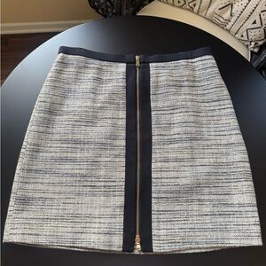 Metallic Zip Front Skirt